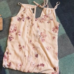 Blush Pink Floral Dressy Tank